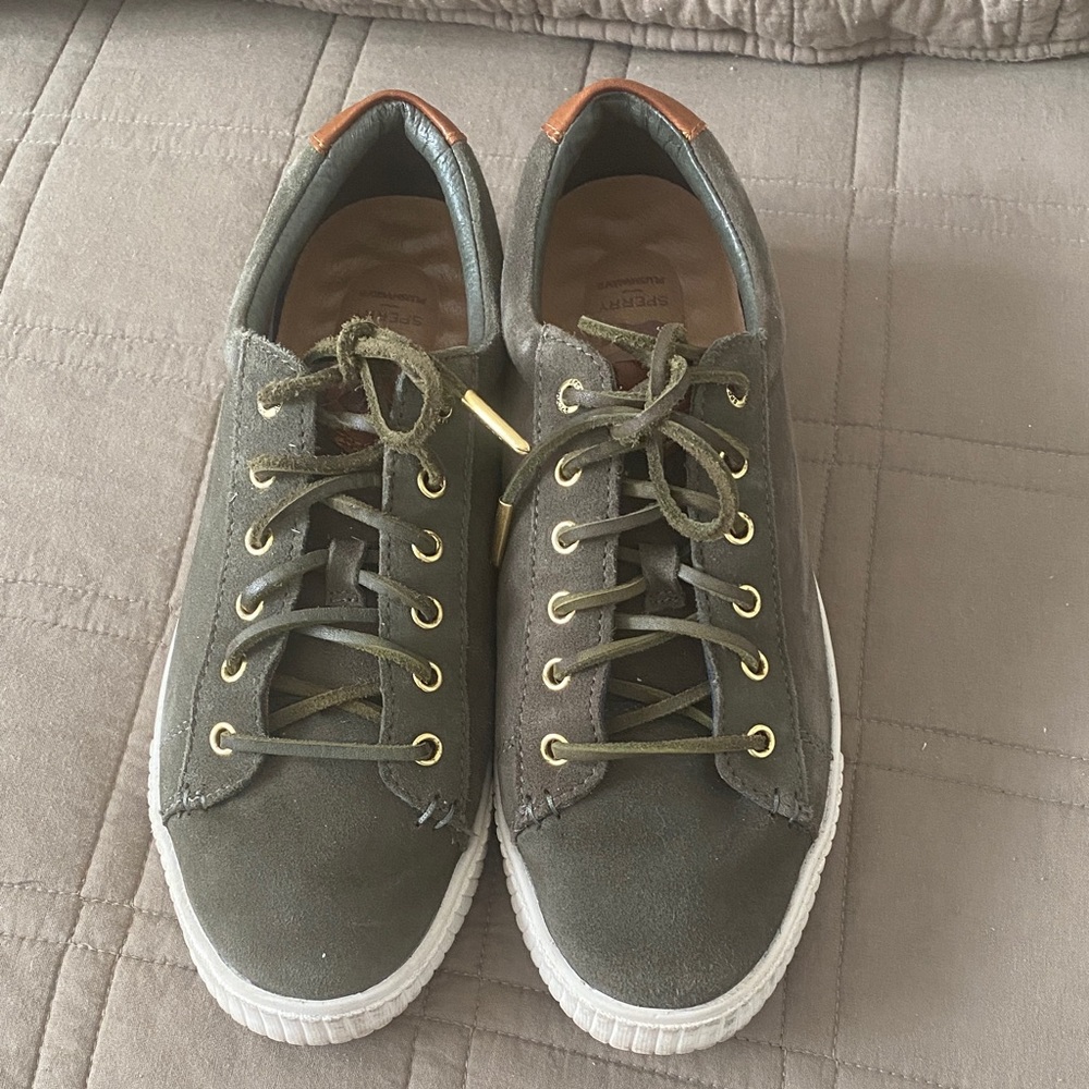Sperry Olive Green Athletic Shoes